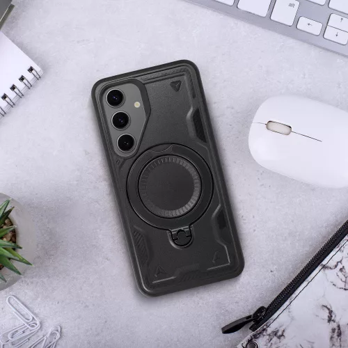 FROST ARMOR Ütésálló tok álvánnyal SAMSUNG S24 / S25 - Fekete