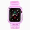 Szilikon Szíj és Tok Apple Watch-hoz - 40 mm - Rózsaszín