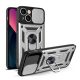 Modern Ütésálló Telefontok Állvánnyal és Kamera Védelemmel iPhone 7/8 - Szürke