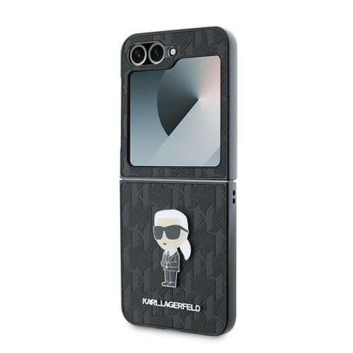 Karl Lagerfeld Saffiano Monogram Tok Samsung Galaxy Z Flip 6 - Fekete