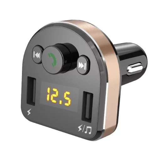 Dudao R2Pro Bluetooth FM transmittter fekete autós töltő MP3 3.1 A (2x USB port)