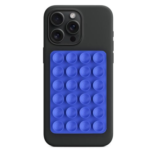 Techsuit - Tapadókorongos Telefonállvány (SR-PAD) - szilikon, öntapadós rögzítés, téglalap alakú - Sötétkék
