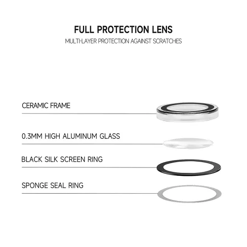 Protect 3D Lens Edzett Üveg Kamera Védő Samsung Galaxy S23 - Átlátszó