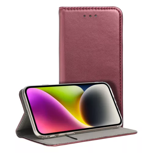 SMART MAGNETO Kinyitható tok iPhone 15 - Rózsaszin