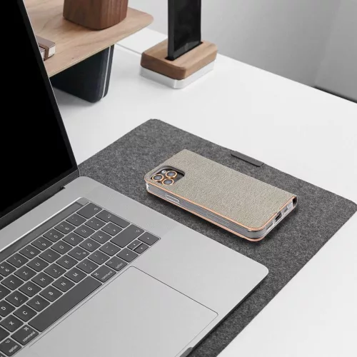 Luna - Kinyitható Kártyatartós tok Samsung Xcover 7 - Szürke