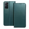 Xiaomi 15 Pro, Mágneses Kinyitható ECO bőr tok belső kártyatartó zsebbel - Zöld - Smart magneto 