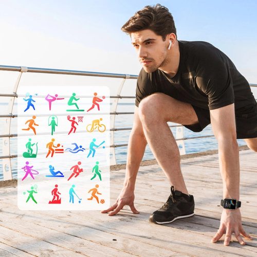 Joyroom Fit-Life JR-FT3 Pro okosóra hívásfogadás funkcióval / Bluetooth 5.1 / IP68 védelem - szürke