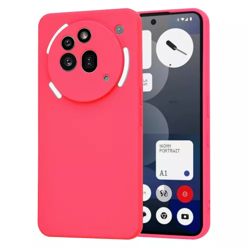 Nothing Phone 3a Pro, Puha tapintású MagSafe szilikon tok, mikroszálas béléssel, Techsuit - SoftFlex - Pink