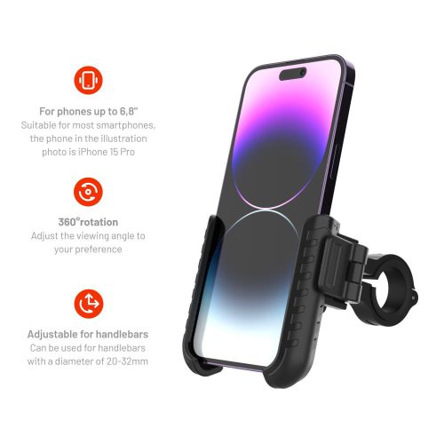 Fixed - Kerékpáros telefontartó (FIXBIP-BK) – Fekete