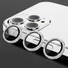 Iphone 17, Csillogós Kameralencse védő edzett üveg, kövekkel (2db) - Fekete - HARD DIAMOND
