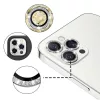 Iphone 17, Csillogós Kameralencse védő edzett üveg, kövekkel (2db) - Fekete - HARD DIAMOND