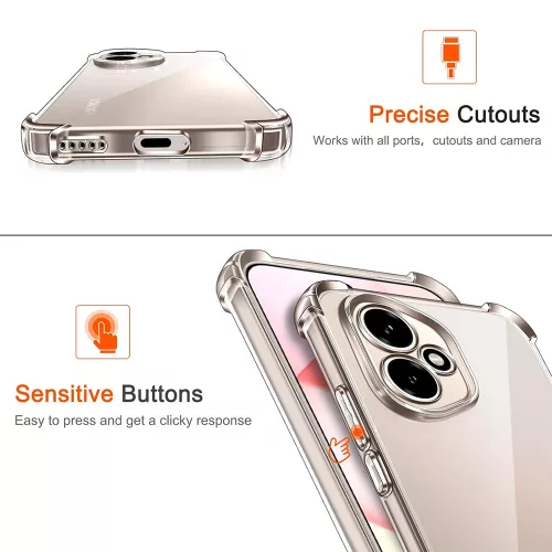 Techsuit Shockproof Átlátszó szilikon tok Honor 400