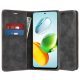 Hasított Eco Bőr kinyitható fekete tok - OnePlus 13