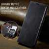 Hasított Eco Bőr kinyitható fekete tok - OnePlus 13