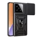 Modern Ütésálló Telefontok Állvánnyal és Kamera Védelemmel Xiaomi 15T - Fekete