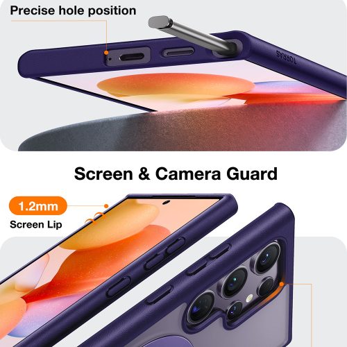 Torras - Ostand Spin MagSafe Series tok - Samsung Galaxy S24 Ultra - Lila 2