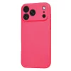 iPhone 17 Pro Max, Puha tapintású MagSafe szilikon tok, mikroszálas béléssel, Techsuit - SoftFlex - Pink