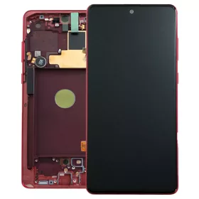   Gyári OEM LCD kijelző - Aura Red (Piros) - Samsung Galaxy NOTE 10 Lite 2020 - SM-N770