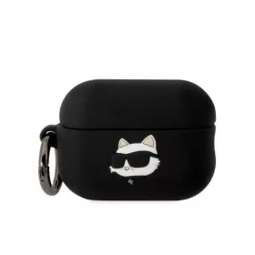   Karl Lagerfeld Choupette fejes fekete szilikon Airpods Pro tok