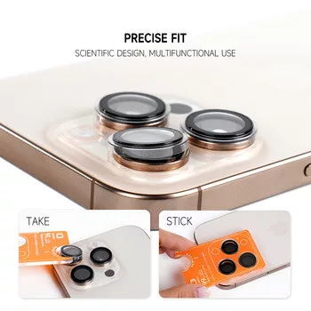 Edzett Üveg Kamera Védő iPhone 13 Pro/13 Pro Max - Átlátszó