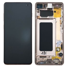   Gyári OEM LCD kijelző - Ceramic white (Fehér) - Samsung Galaxy S10 Plus 2019 - SM-G975
