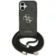 iPhone 17, Guess - Hardcase 4G CBDY Big Logo tok, pánttal - Fekete