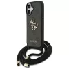 iPhone 17, Guess - Hardcase 4G CBDY Big Logo tok, pánttal - Fekete