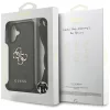 iPhone 17, Guess - Hardcase 4G CBDY Big Logo tok, pánttal - Fekete