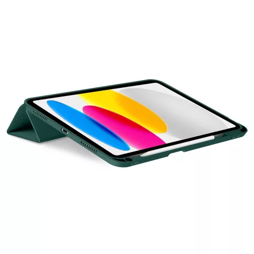 iPad 10.9" (2022 / 10. gen.) / iPad 11" (2025 / 11. gen.) Elegáns szövetborításos tok - Zöld - Tech-Protect SC Pen Canvas