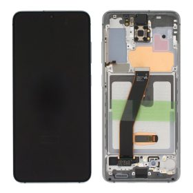  Gyári OEM LCD kijelző (Kamera nélkül) - Szürke - Samsung Galaxy S20 4G/5G 2020 - SM-G980/G981