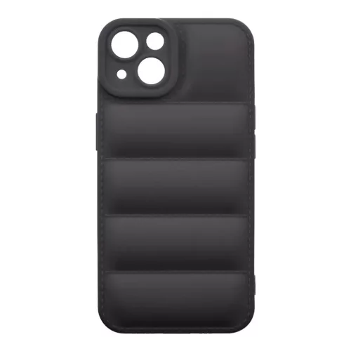 3D mintás puffy tok iPhone 12 Pro - fekete