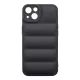 3D mintás puffy tok iPhone 12 Pro - fekete