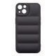 3D mintás puffy tok iPhone 13 Pro Max - fekete