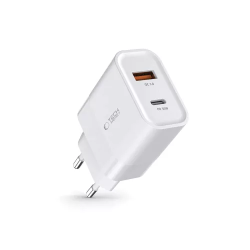 Tech-Protect C30W Univerzális Fali Töltő Adapter - 30W, USB-C és USB-A Kimenetek