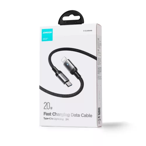 Töltőkábel USB-C / Lightning csatlakozókkal, 20 W teljesítményig, 1,2 m hosszú - fekete - Joyroom Extraordinary Series A10
