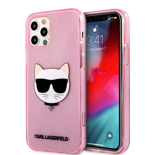 Karl Lagerfeld Glitteres Szilikon Tok iPhone 12 Pro Max - Rózsaszín