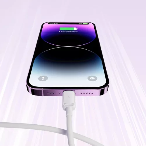 Joyroom Multi-Color Series A14 Lightning / USB-A 2.4A 1.2 m kábel – fehér