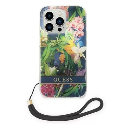 Guess Virág mintás tok pánttal iPhone 13 Mini