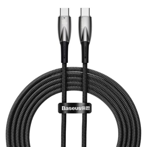 Baseus fekete gyorstöltő kábel - (USB-C, 480Mbps, 100W, 2 méter)