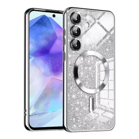   Techsuit - Luxury Glitter MagSafe - Samsung Galaxy A55 5G - Ezüst