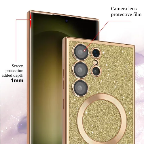 Techsuit - Luxury Glitter MagSafe - Samsung Galaxy A55 5G - Ezüst