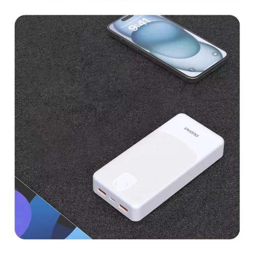 Dudao K10Pro Powerbank 20000mAh 2.4A 2x USB-A - Fehér