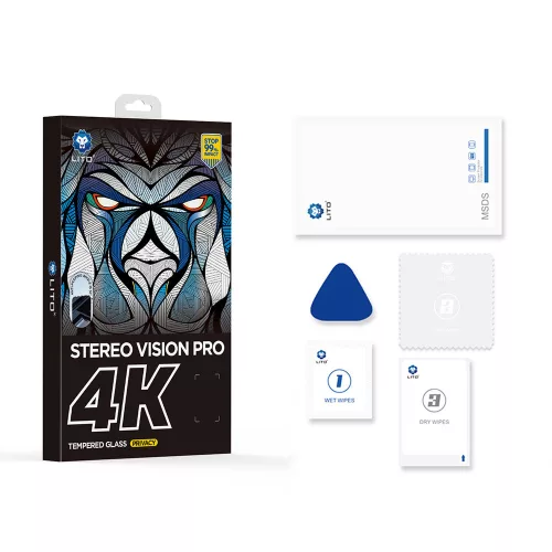 iPhone 17 Pro Privacy kijelzővédő fólia - Betekintésgátló, 9H edzett üveg, 3D teljes kijelzős illeszkedés, ujjlenyomat-mentes - Lito D+ Max 4K Privacy