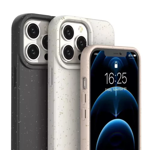Eco szilikon lila Magsafe búzakorpa tok (iPhone 14 Pro)