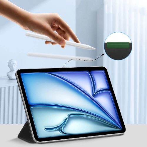 Tech-Protect SmartCase Mágneses kinyitható iPad tok - iPad Air 10.9" 2020-2022 / iPad Air 11" 2024 (6th gen.) / iPad Air 11" 2025 (7th gen.) - Fekete