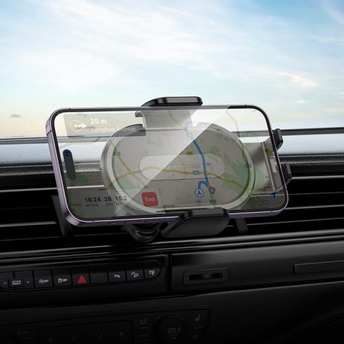 Autós tartó szellőzőrácsra - fekete - Borofone BH133 Rio