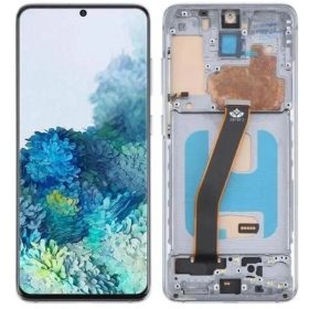   Gyári OEM LCD kijelző (Kamera nélkül) - Szürke - Samsung Galaxy S20 4G/5G 2020 - SM-G980/G981