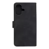 iPhone 17 Pro, Mágneses kinyitható hasított ECO bőr tok, belső kártyatartó zsebbel - Fekete - TENDER