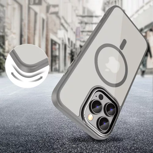 Tech-Protect MagEdge MagSafe iPhone 16 Pro Max tok - Titanium színű