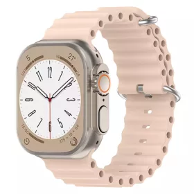   Techsuit Szilikon Óceán Szíj - Rózsaszín - Apple Watch 38/40/41 mm